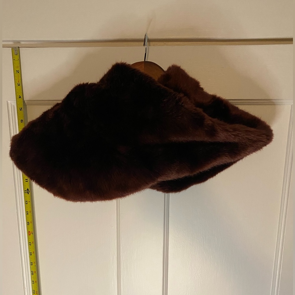 Maroon Infinity Scarf - faux fur
